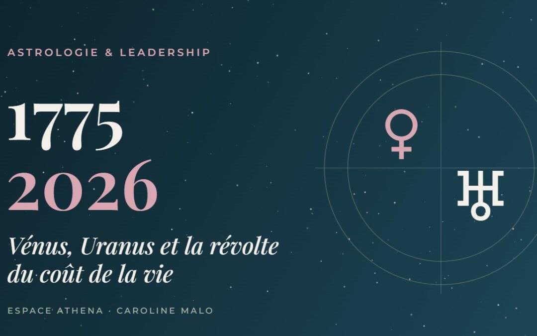 1775 et 2026 : Vénus, Uranus et la révolte du coût de la vie, par Caroline Malo, astrologue